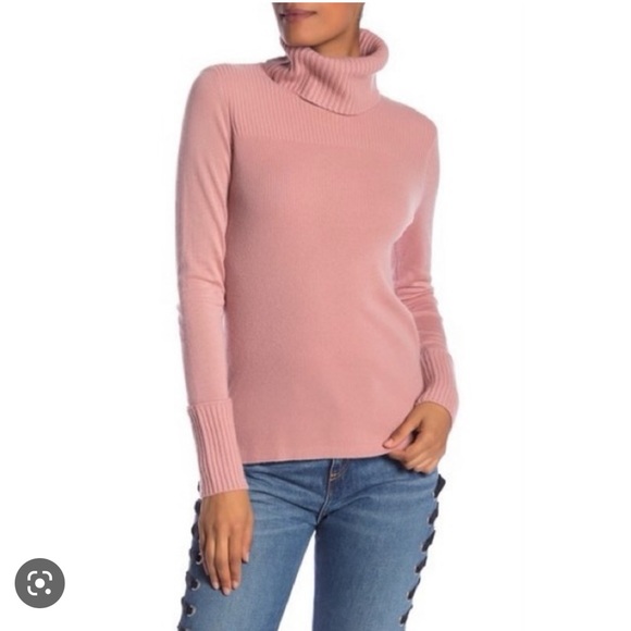 Veronica beard Asa cashmere turtleneck new with tags blush - Picture 4 of 7
